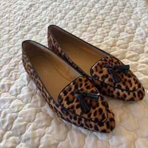 Talbot’s Women’s Leopard Print Loafers with Tassles Size 8M